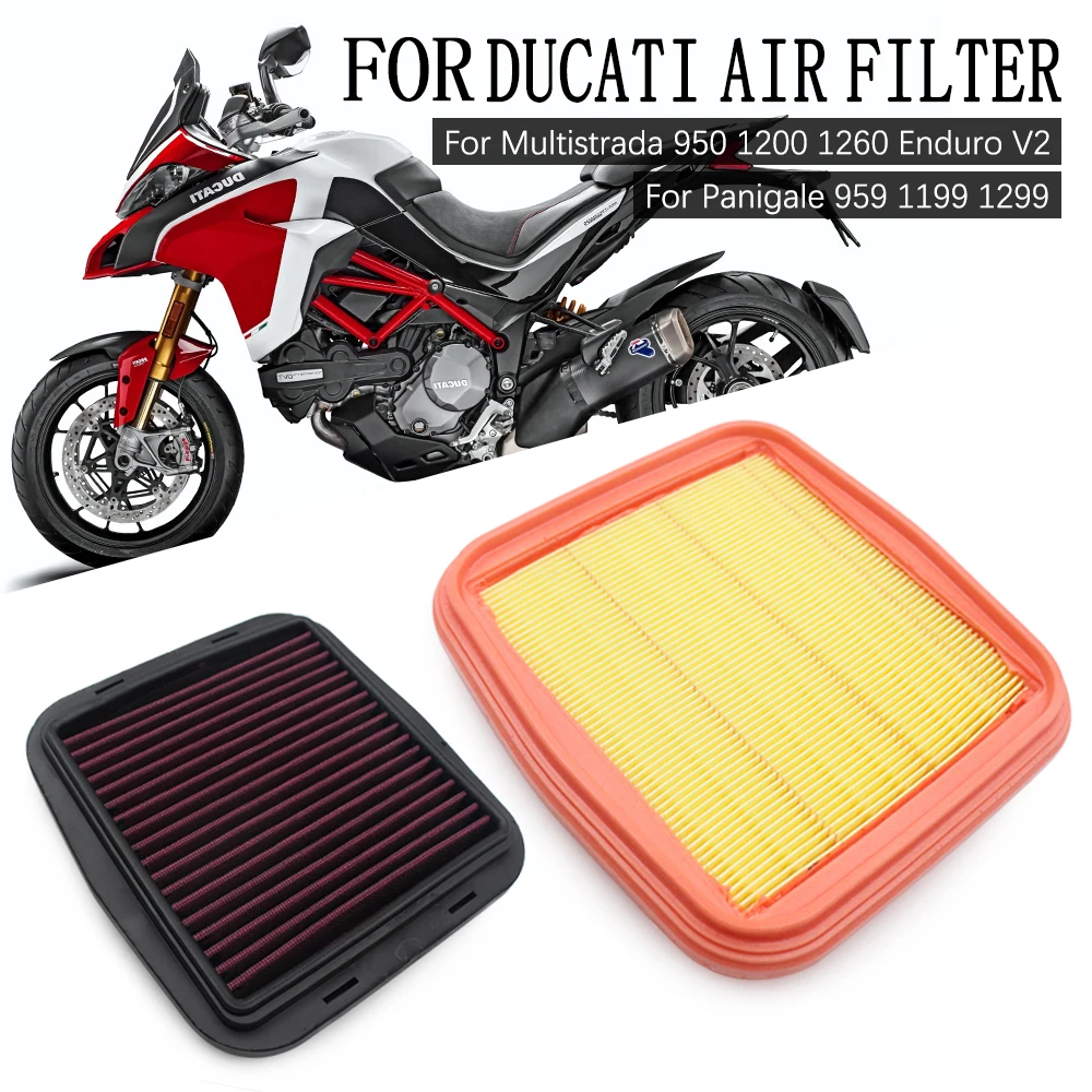 

Motorcycle High Flow Air Filter For DUCATI Multistrada V2 950 Panigale 955 959 1199 1200 1260 1299 Diavel 1260 S Intake Cleaner