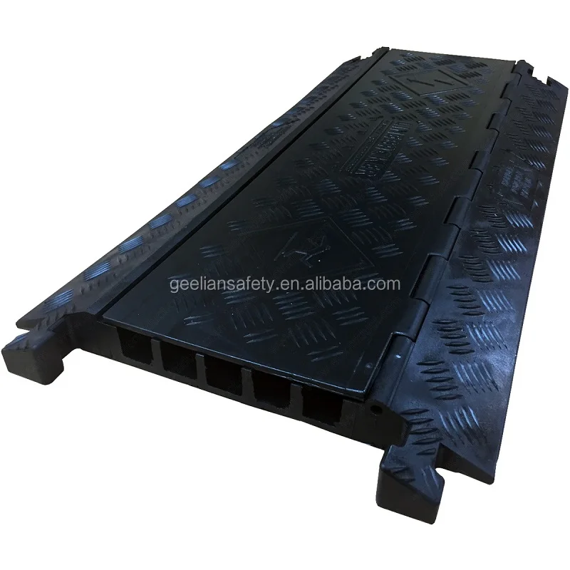 Best Sale 5 Channel Rubber Fire Hose Ramp/cable Protector, Cable Bridge
