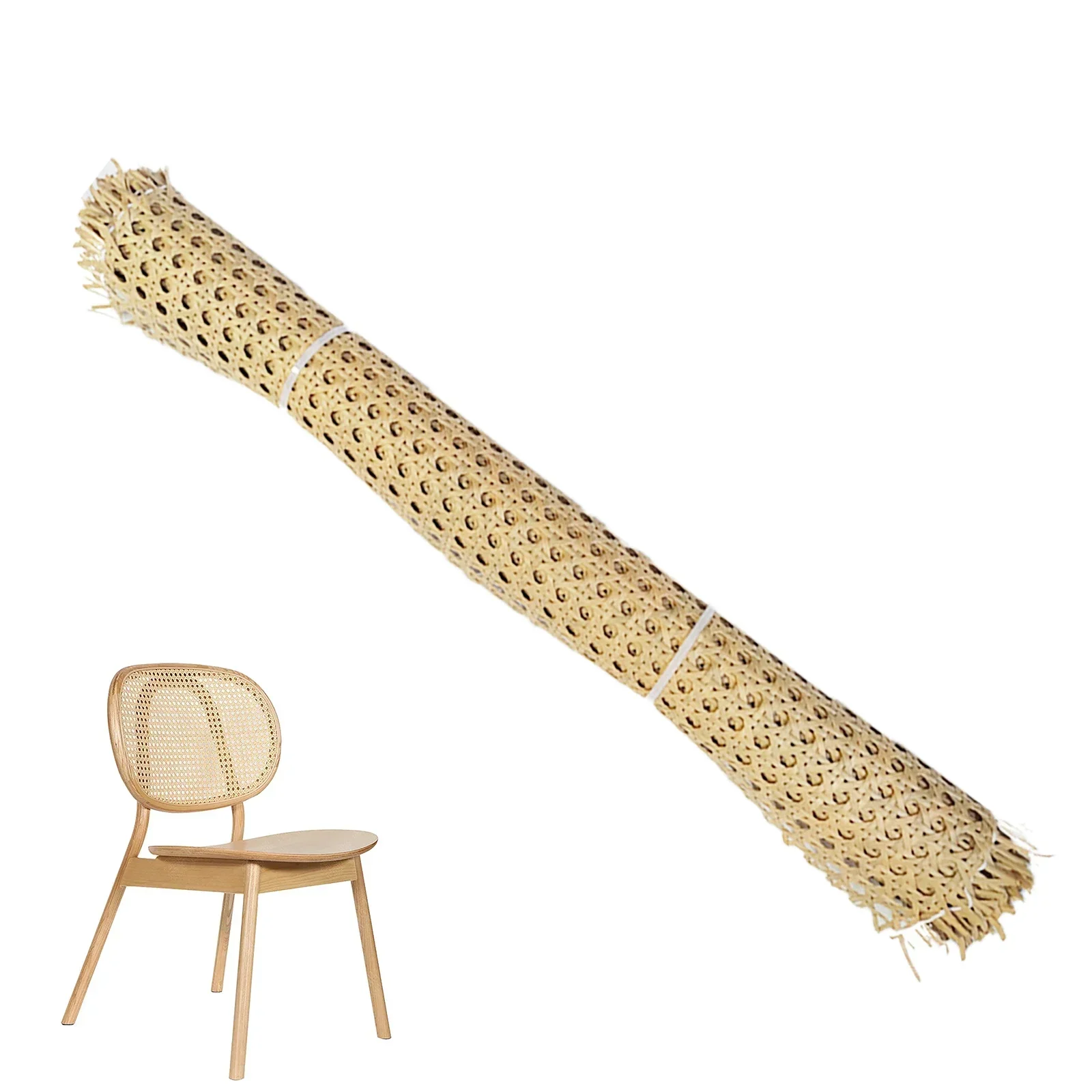 

1pc Wicker Rattan Mesh Roll Sheet Webbing Caning Material For Chairs Screens Cabinet Doors Stools Lamps Kit Home Decoration