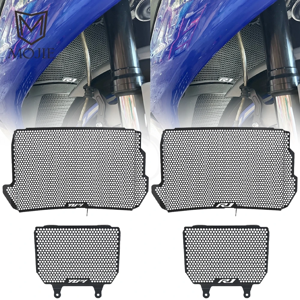 

For YAMAHA YZF-R1 YZF-R1M YZFR1 YZFR1M 2015-2024 2025 Motorcycle Radiator Grille Guard Protection Cover YZF R1 R1M Oil cooler