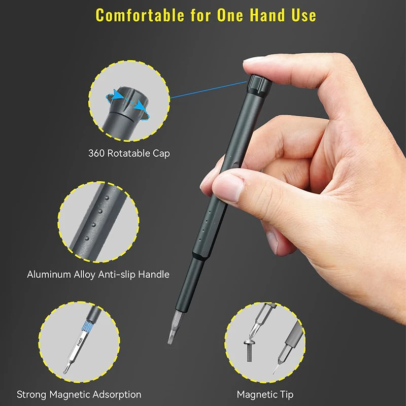 46 in 1 Precision Screwdriver Set Professional Mini Repair Kit Phillips Torx Magnetic Screw Driver Bits for Phone Watch