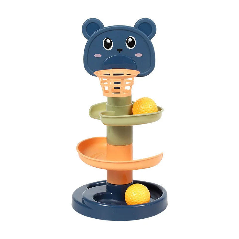 Tour d'empilage de boule sur chenilles à 3 à 9 niveaux, jouet d'apprentissage précoce pour bébé, Puzzle éducatif rotatif pour enfants, jouet cadeau pour garçons et filles