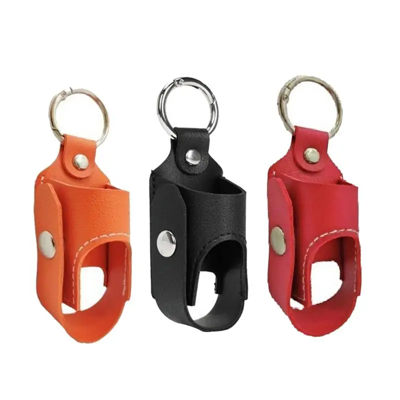 Inhaler Case Holder PU Leather Portable Inhaler Case Keychain For Camping Travel School Hiking outdoor Lightweight Storage Tool