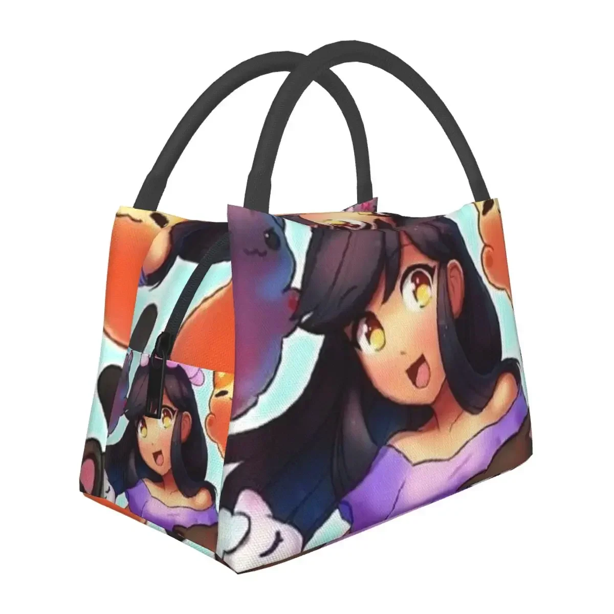 Сумки для обеда Aphmau, изолированная коробка для бенто, многоразовая сумка для обеда, сумки для пикника, термосумка-холодильник для женщин, детей, офиса