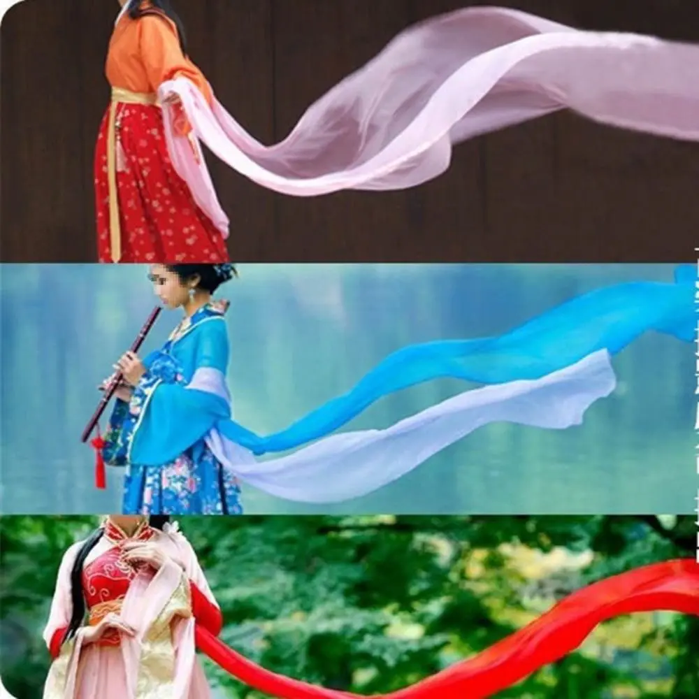 Elegant Chiffon Chinese Ancient Dance Ribbon Traditional China Style Opera Costume Streamer Ethereal Dance Performance Ribbon