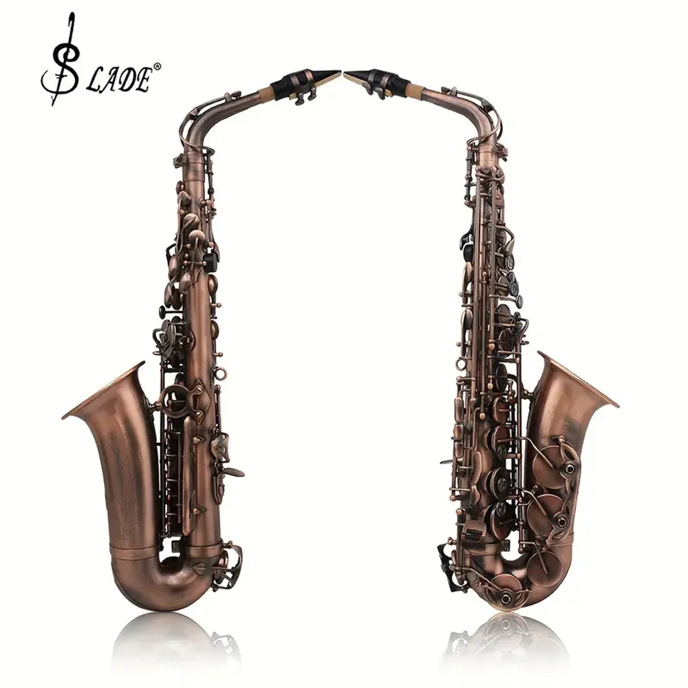 

Red brown copper material, polished surface, carved Apollo shell keys, classic style, bassoon range, with bag accessories