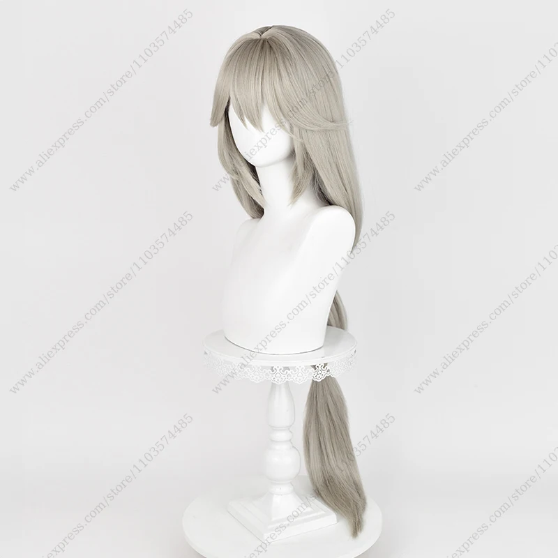 Game Rina Alexandrina Sebastiane Cosplay Wig 105cm Long Linen Grey Mixed Color Heat Resistant Synthetic Hair