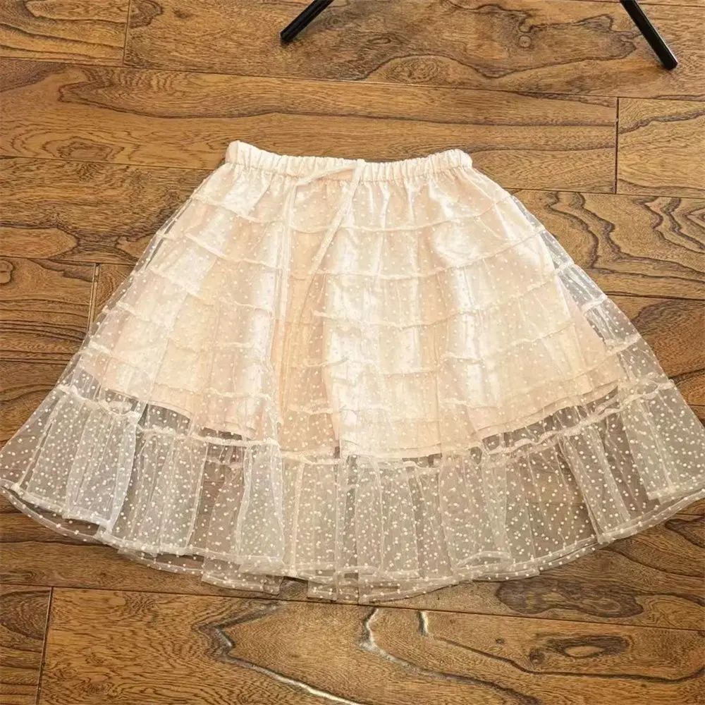 French Style Sweet Lace Trimmed Camisole + Pink Long-sleeve Knit Cardigan + High Waist Tulle Midi Skirt Set Elegant Clothes 2026 view 3