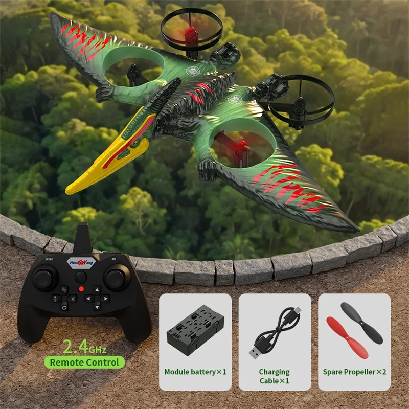 Avion RC télécommandé 2.4G EPP, Rotation à 360 degrés, Simulation de dinosaure, modèle de planeur, Drone en mousse, cadeaux