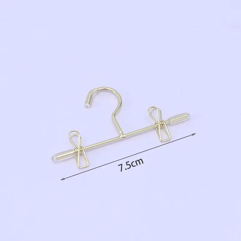30cm Doll Metal Hangers 1/6 BJD Clothes Stocking Pants Clips Small Hangers Cotton Doll Clothes Storage DIY Toys Collector Gifts