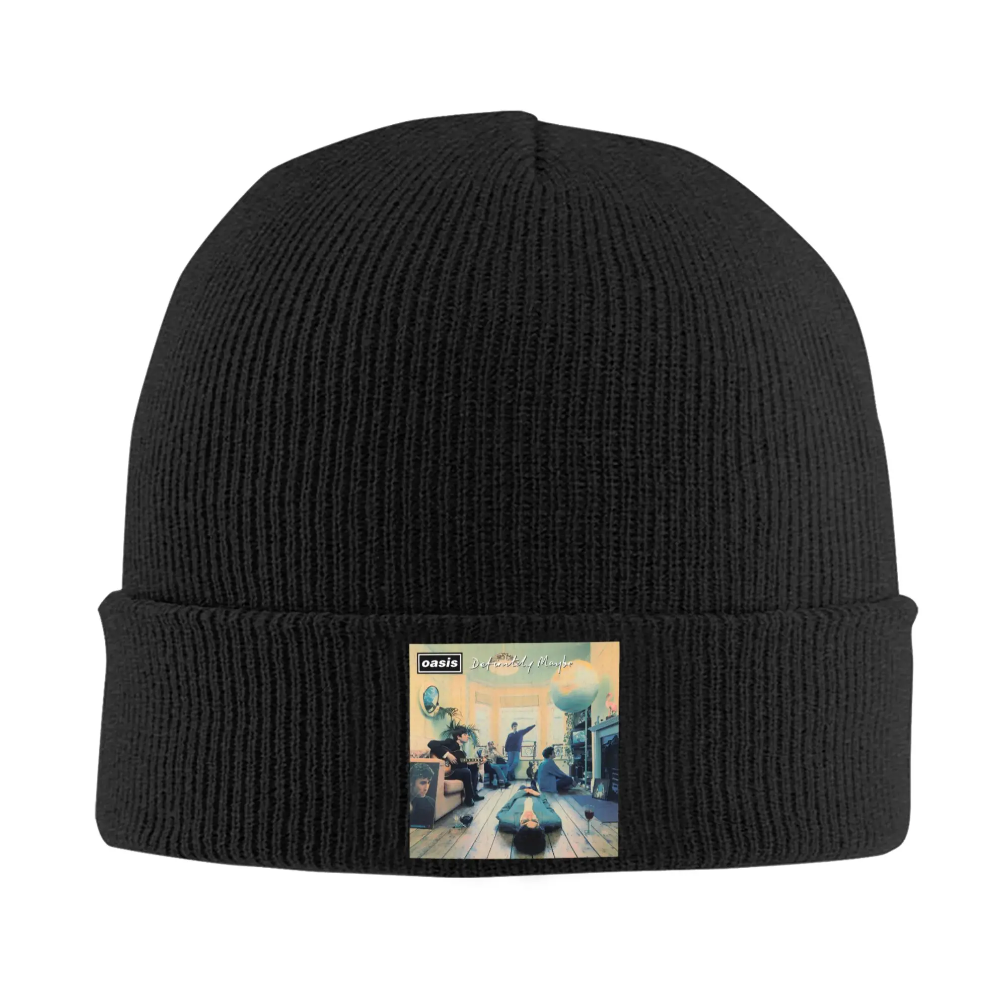 Definitely Maybe Artwork Rock Band Albums  Knit Hat Beanie Winter Hats Warm Acrylic  Street O-Oasis Cap Men Women Gifts,