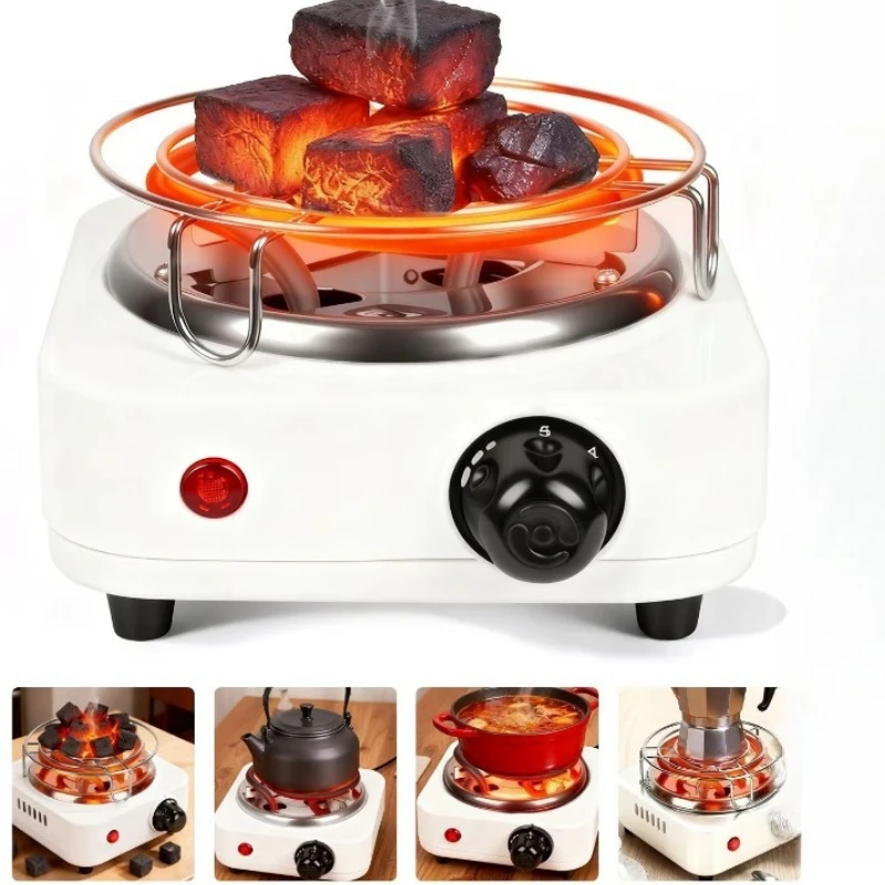 500W electric charcoal stove, compact cubic hookah barbecue pliers, 5-speed temperature adjustment