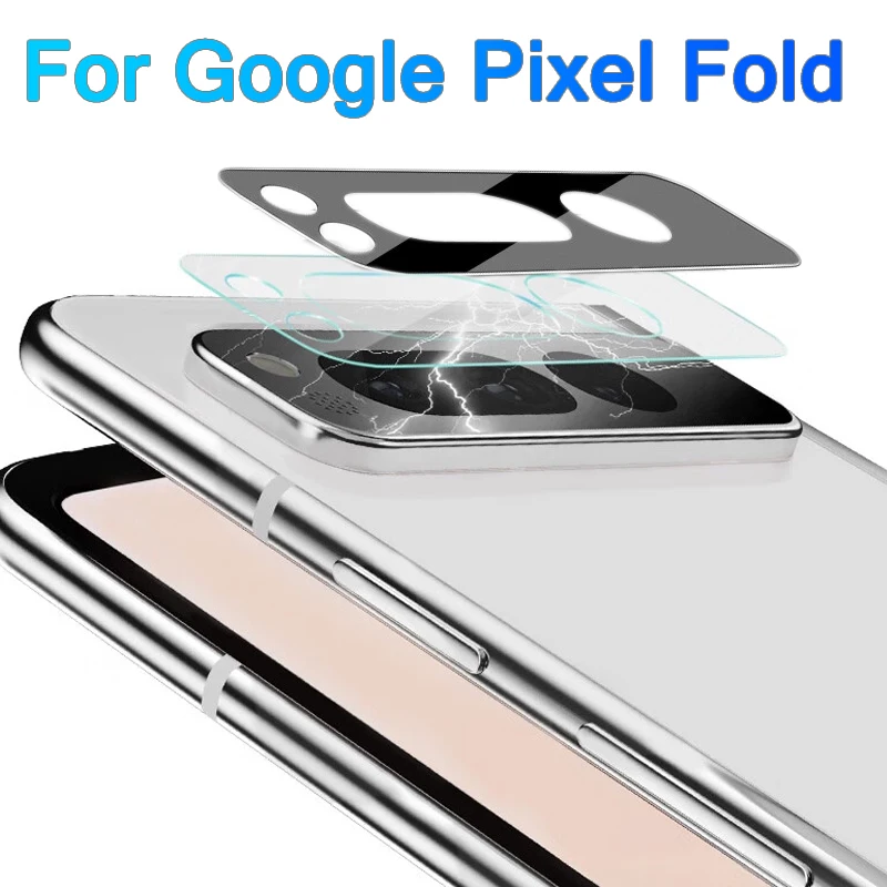 Protetor De Lente De Câmera Transparente Para Google Pixel Fold, Capa De Vidro 3D, Película Protetora HD