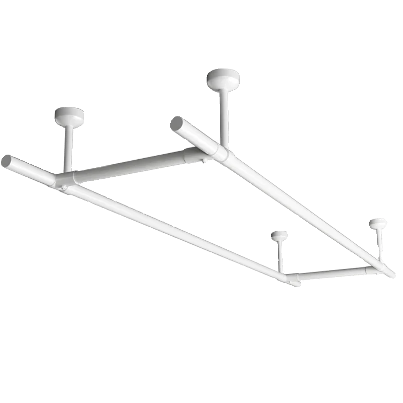 

Clothes drying rod, balcony, fixed, top mounted, Nordic, white, stainless steel, clothes drying rack, double rod