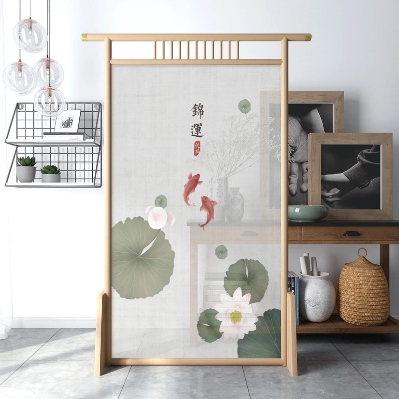 Customized new Chinese style screen partition, living room, bedroom, shelter, modern and minimalist small unit, Zen inspired