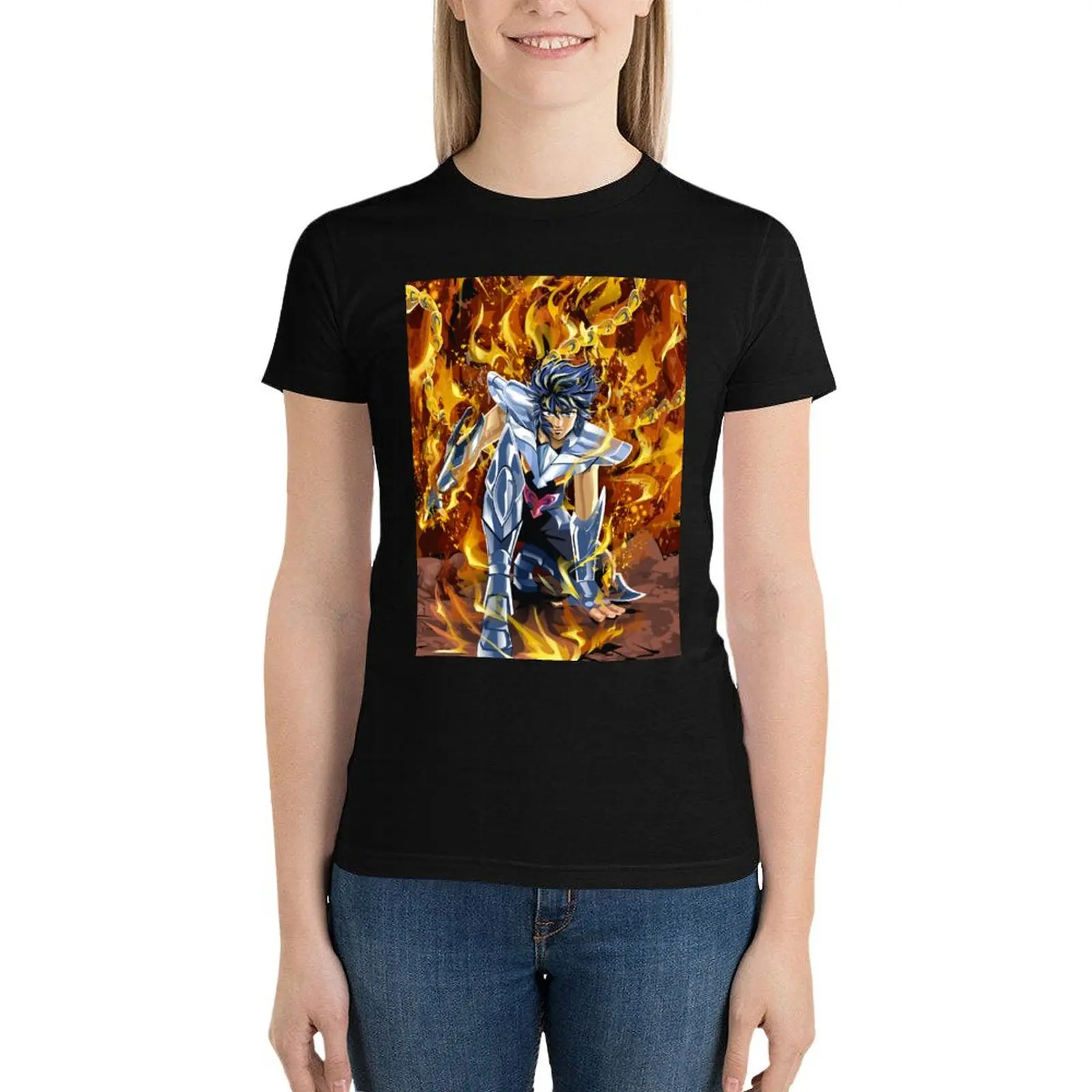 The Rise of Ikki The Phoenix T-Shirt anime clothes oversized kawaii clothes Women t-shirts