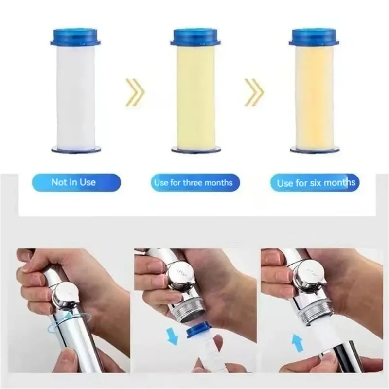 

Replacement Shower Head Cotton Filter Set Water Purification Remove Chlorine/Fluoride/Hard Water for Shower Water Cleaning