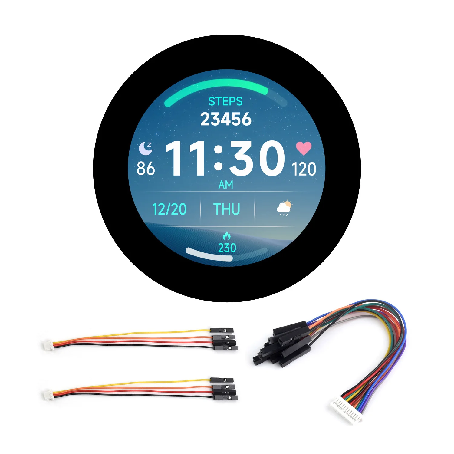 Waveshare RP2350 2.8inch Round Display Development Board, 480×480, Based On The Raspberry Pi RP2350B RGB Interface