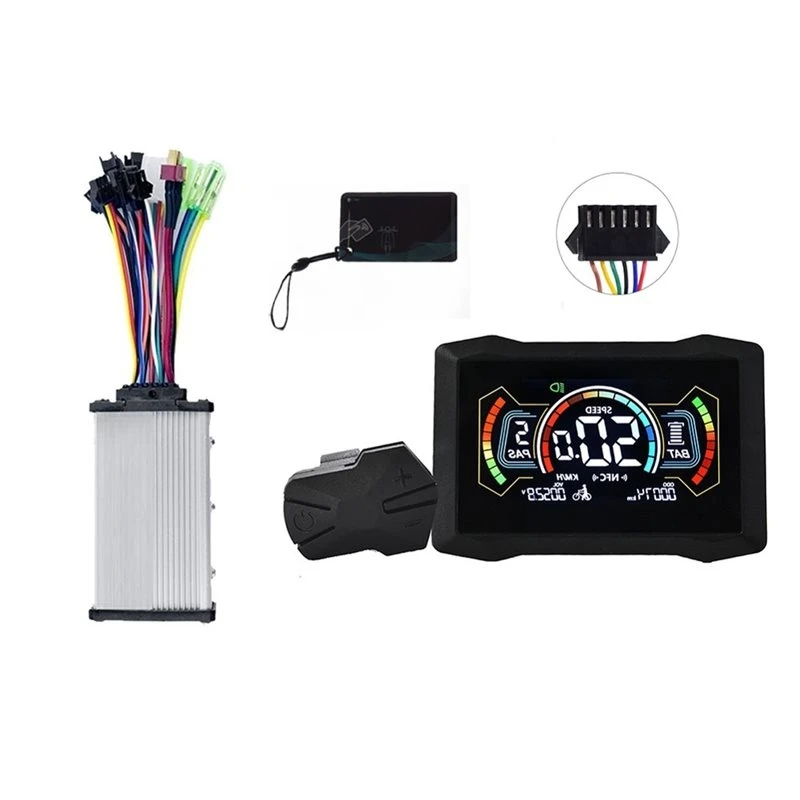 BAAE H7C E-Bike LCD Color Meter+ NFC Module 36V/48V 350W Motor UART Type-C Electric Scooter Speedometer Display SM6PIN