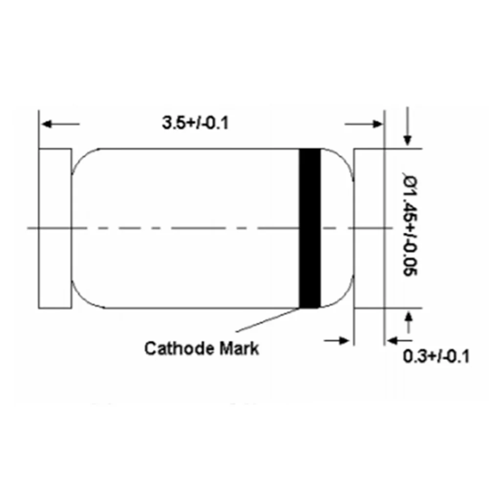 100pcs 1/2W 0.5w Zener Diode SMD ZMM 2V 2V2 3V 3V3 3V9 4V7 5V1 7V5 8V2 10V 12V 15V 16V 18V 20V 24V 27V 30V 33V 36V  39V 43V LL34