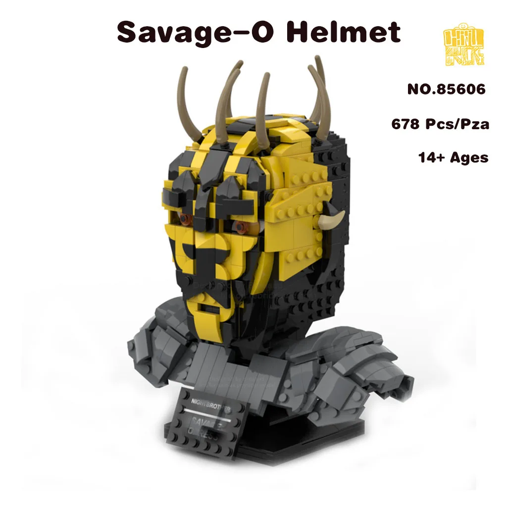 

MOC-85606 Savage-O HelmetIII Model With PDF Drawings Building Blocks Bricks Kids DIY Toys Birthday Christmas Gifts