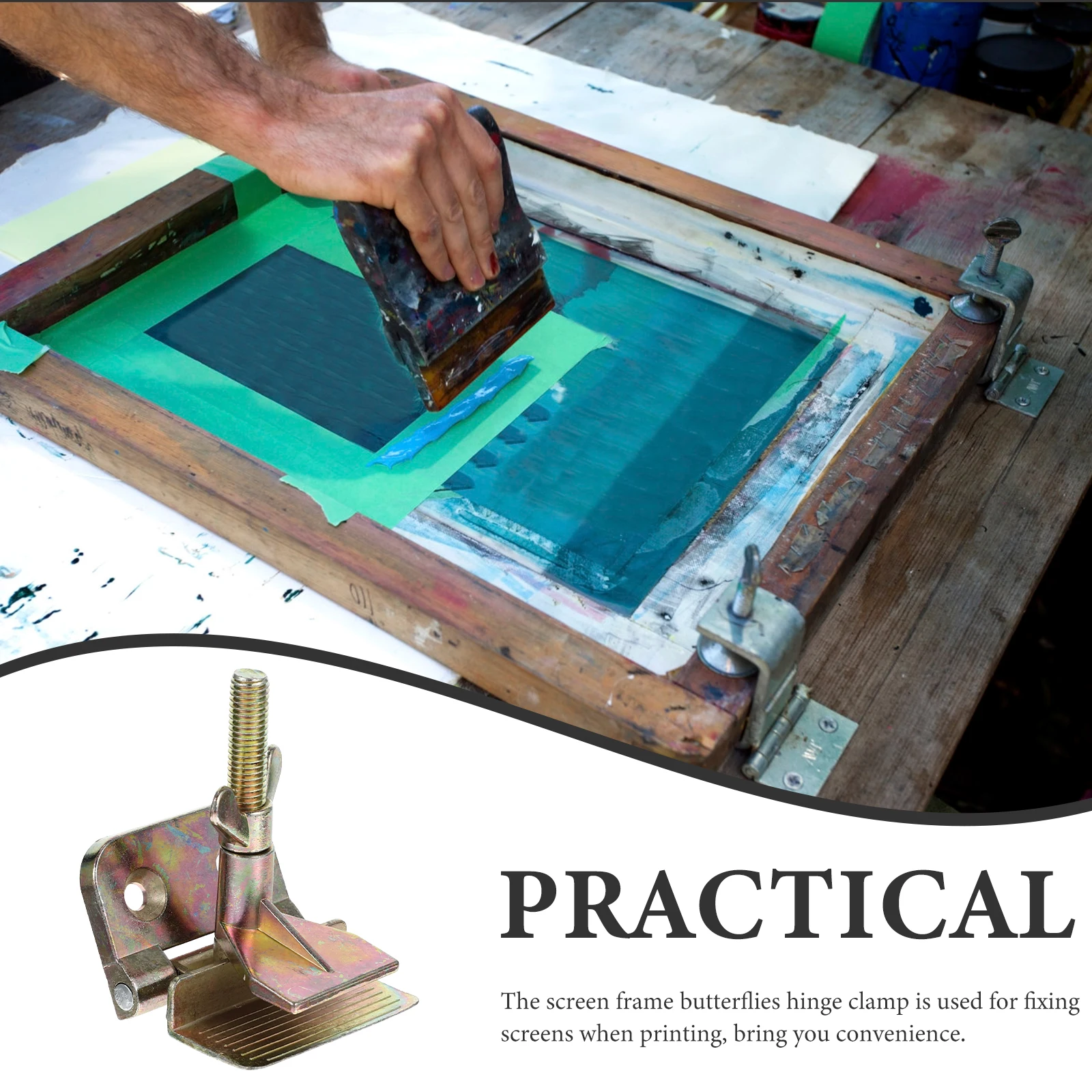 Butterfly Clips Plate Making Material Metal Hinge Clamp DIY Screen Tool Hobby Golden