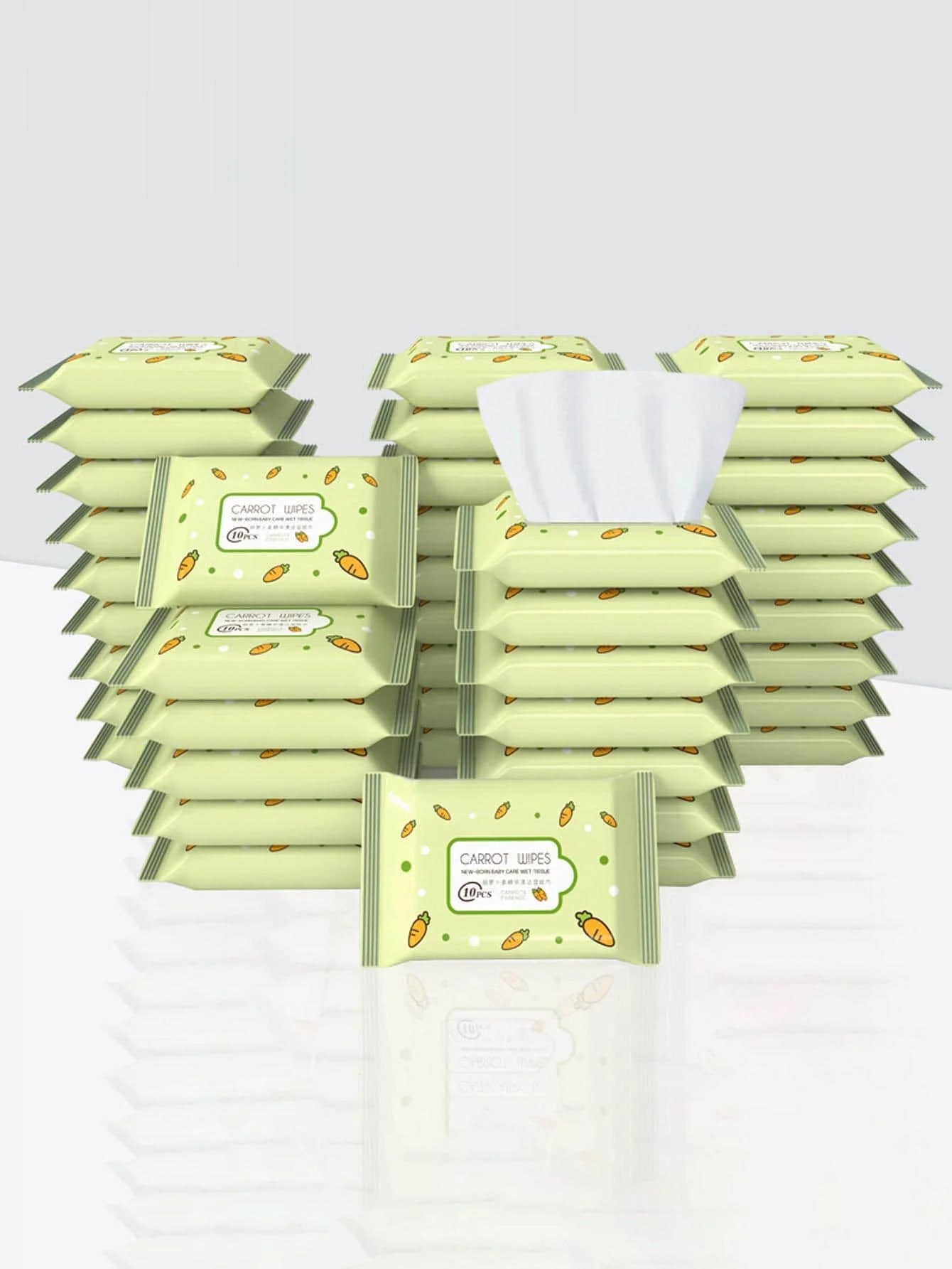 10 Pieces Per Pack Thickened Baby Wipes Pearl Pattern Large Size EDI Pure Water Newborn Can Be Used Clean And Moisturizing Conve