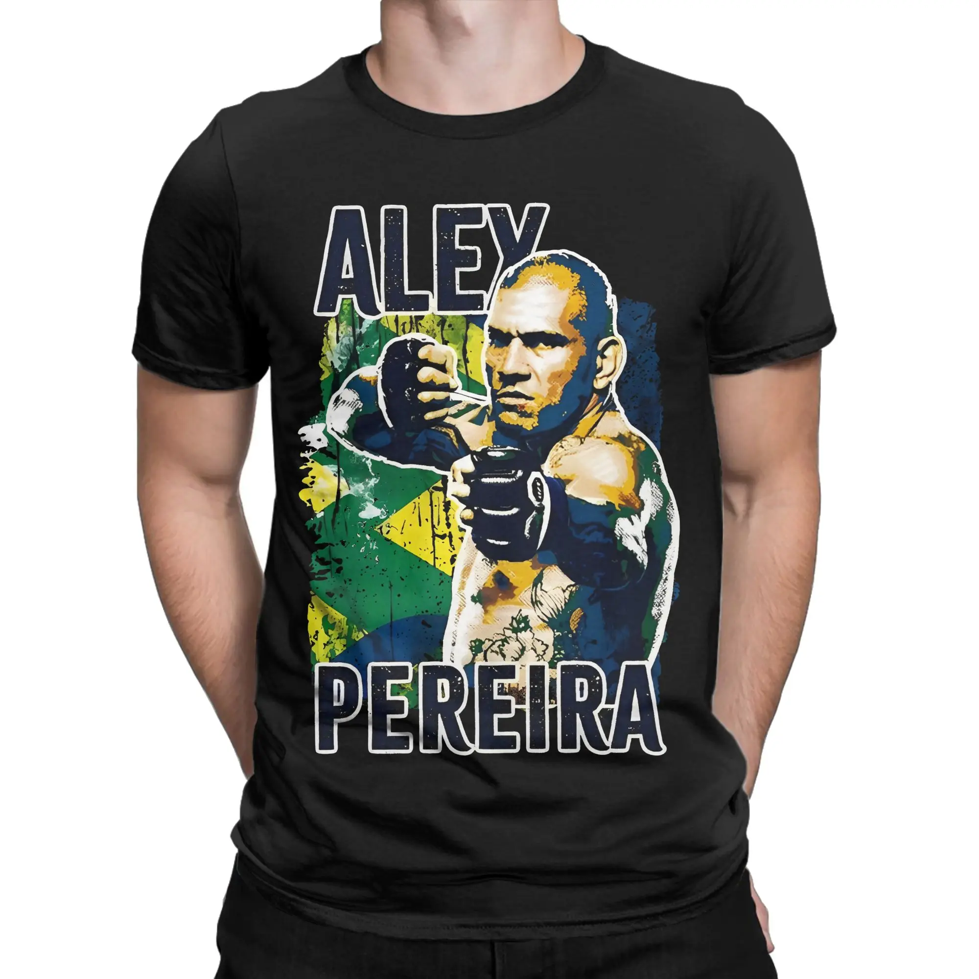 Alex Pereira Grunge Brazil T-Shirt Unisex 100%Cotton Clothes Priting  Crewneck Short Sleeve