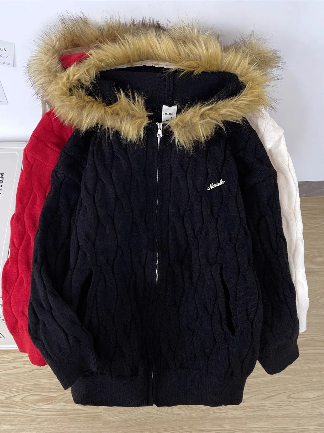 

Мужской кардиган с капюшоном Thiened, осенний, модный, вязаный, с узором «косы», теплый, в американском стиле, для пар