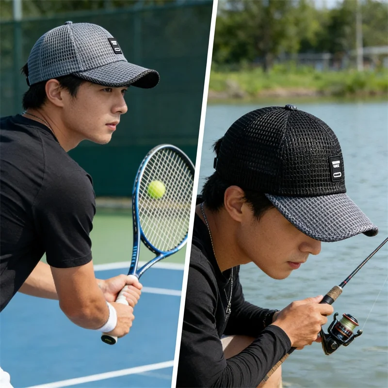 

Summer Men Women Quick Drying Tennis Sunhat Letter Printed Golf Baseball Cap Sports Fitness Anti-UV Hat Breathable Mesh Visors