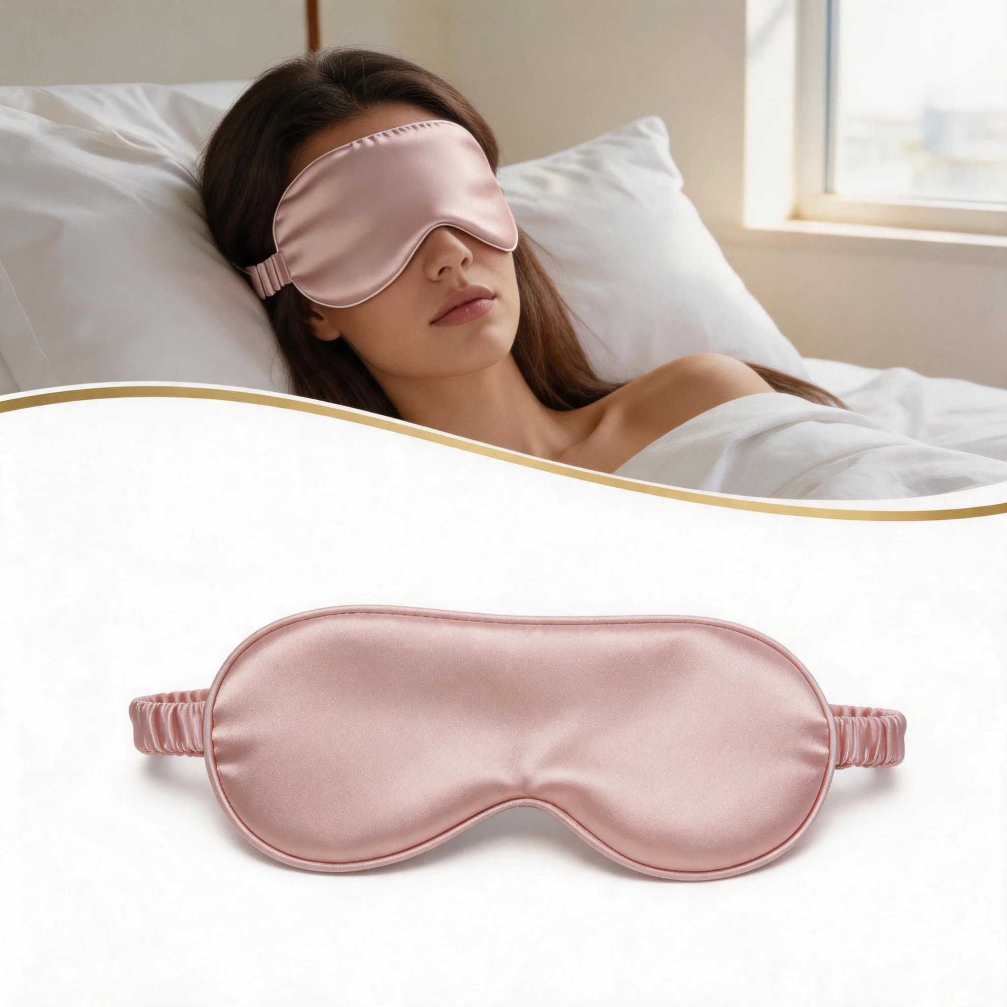 Sleep Eye Cover 1pcs Imitated Silk Comfortable Soft Breathable Night Sleeping Eye Shield Light Blocking Eye Care Sleep Use Tools