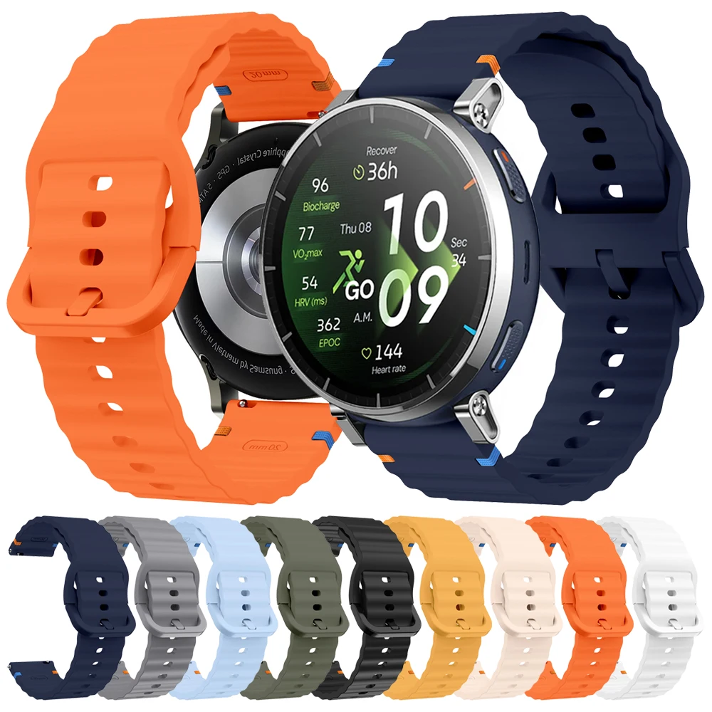 Silikonarmband für Amazfit Active 3 45mm Uhrenarmband für AMAZFIT Active Max 48mm/BALANCE 2/Bip 6 5 3 Pro GTR GTS 20 22mm Armband