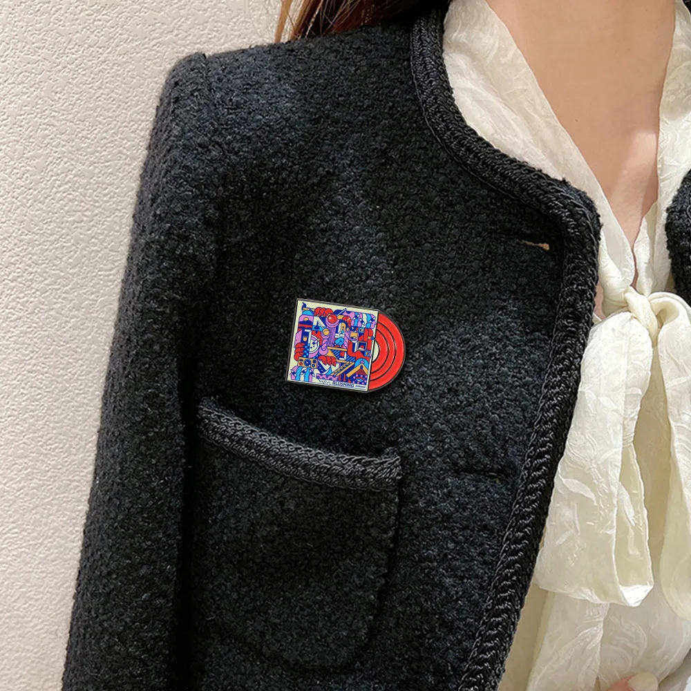 Retro-Musik-Pins: Klassische Rock- und Pop-Vinyl-Album-Cover-Abzeichen, perfekt für Rucksäcke und Kleidung, Geschenk für Musikliebhaber. – Detail 12