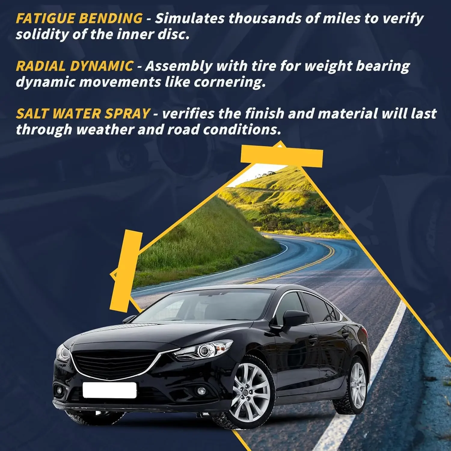 جديد 19 "x 7.5" جديد 19 بوصة 19 "حافة عجلة ألومنيوم يناسب 2014 2015 2016 2017 مازدا 6 الفضة OEM تصميم استبدال حافة #4