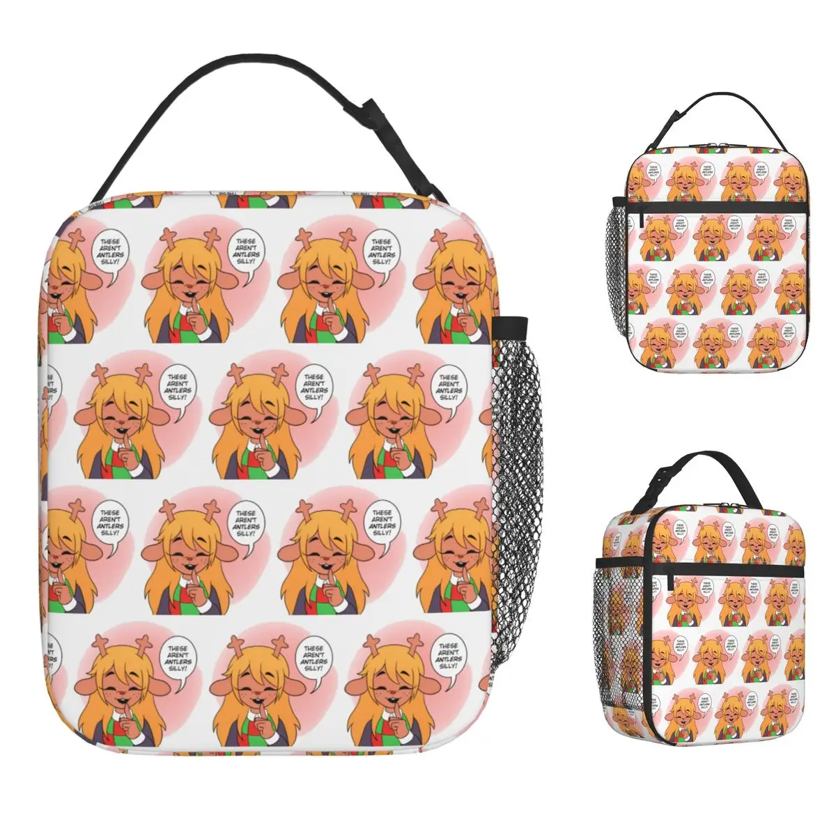 

Deltarune Noelle Is Trans Lunch Bag For Adult Custom Lunch Box Casual Picnic Cooler Bag Convenient Oxford Thermal Tote Handbags