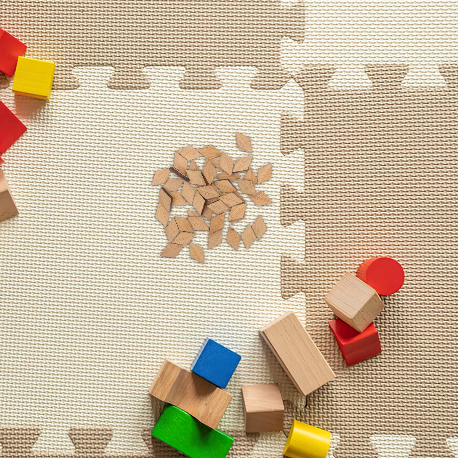 

48Pcs Mini Floorboard Material High Simulation Miniature House Decoration Accessories for Tiny House DIY Crafts