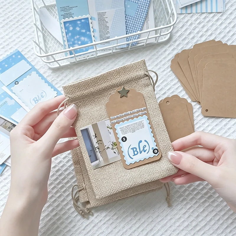 10pcs Drawstring Gift Bags Small Jute Sachets Jewelry Pouch Packaging For Earrings Necklace Bracelet Wedding Candy Favor Storage