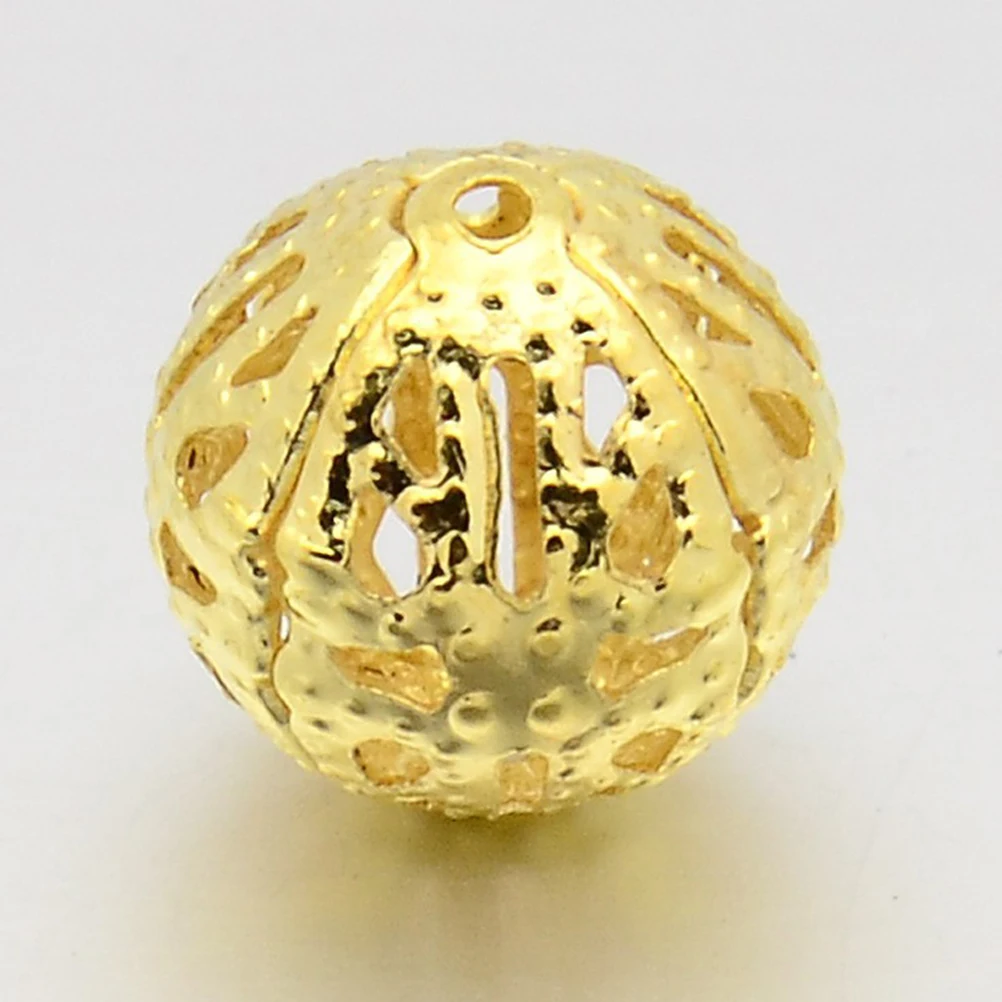 

100Pcs Iron Flower Ball Hollow DIY Decoration Material Reusable Craft Accessory for Garments Bags Headbands Gift Wrapping