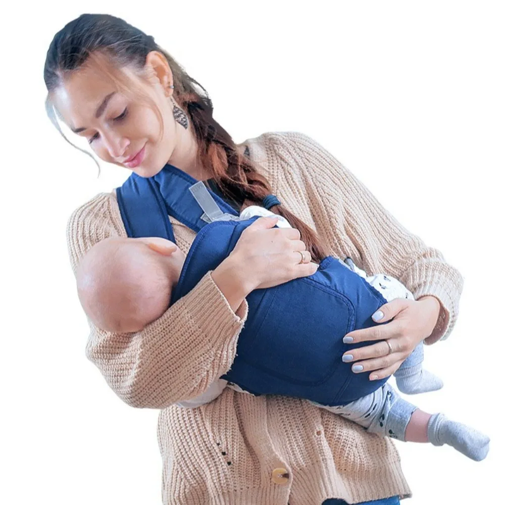 

Solid color Baby Wrap Carrier Cloth Dual-Shoulder Infant Backpacks Newborn Front Holding Multi-Functional Newborn Sling Wrap