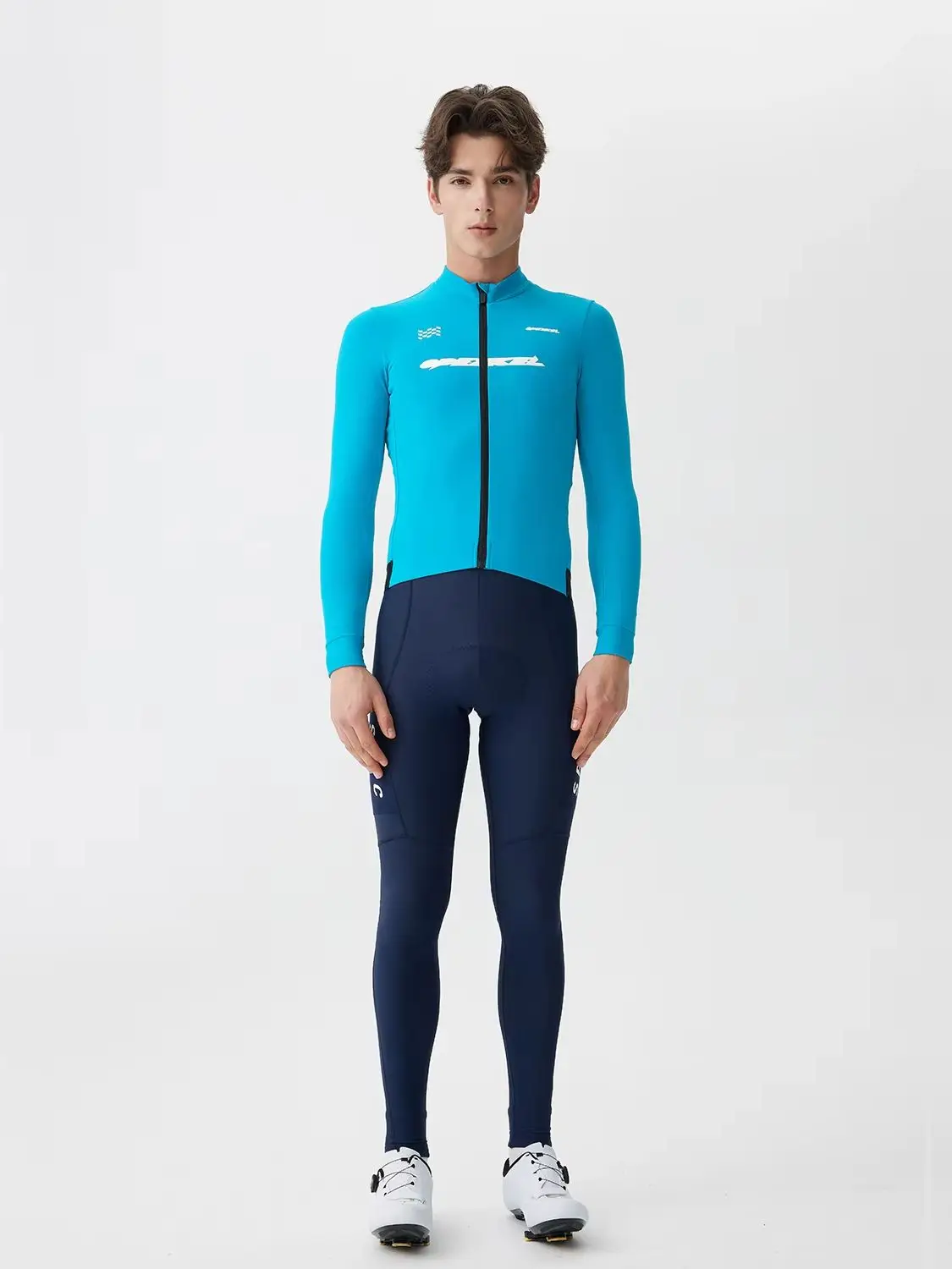 SPEXCEL EVO PRO Winter-Thermo-Fleece-Radtrikot, langärmelig, Rennschnitt, italienischer Thermo-Stoff, warm und atmungsaktiv