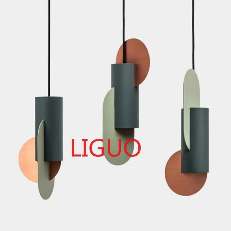 Danish Designer Pendant Lights Creative Splicing Iron Hanglamp For Dining Room Bedroom Nordic Home Decor Luminaire Suspension