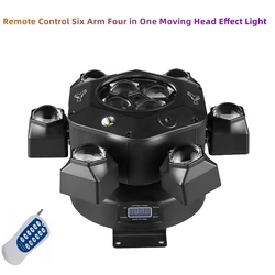 Remote Control Six Arm Little Diamond Stage Light Four in One Moving Head Light Beam Bee Eye Laser Effect Light Atmosphere Light