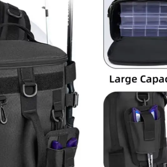 

Для рыбалки на открытом воздухе, кемпинга и пеших прогулок 600D водонепроницаемый портативный рюкзак сумка для рыбалки 1 шт.-прочная ткань Оксфорд из ПВХ