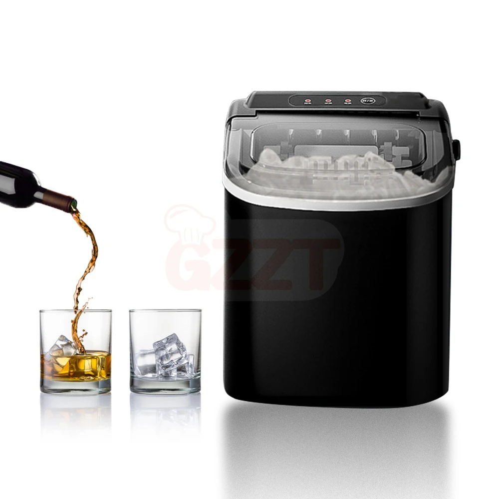 Household 12Kg Ice Maker Machine for Portable Countertop Automatic Electric Ice Cube Making Machine Self- Cleaning Function