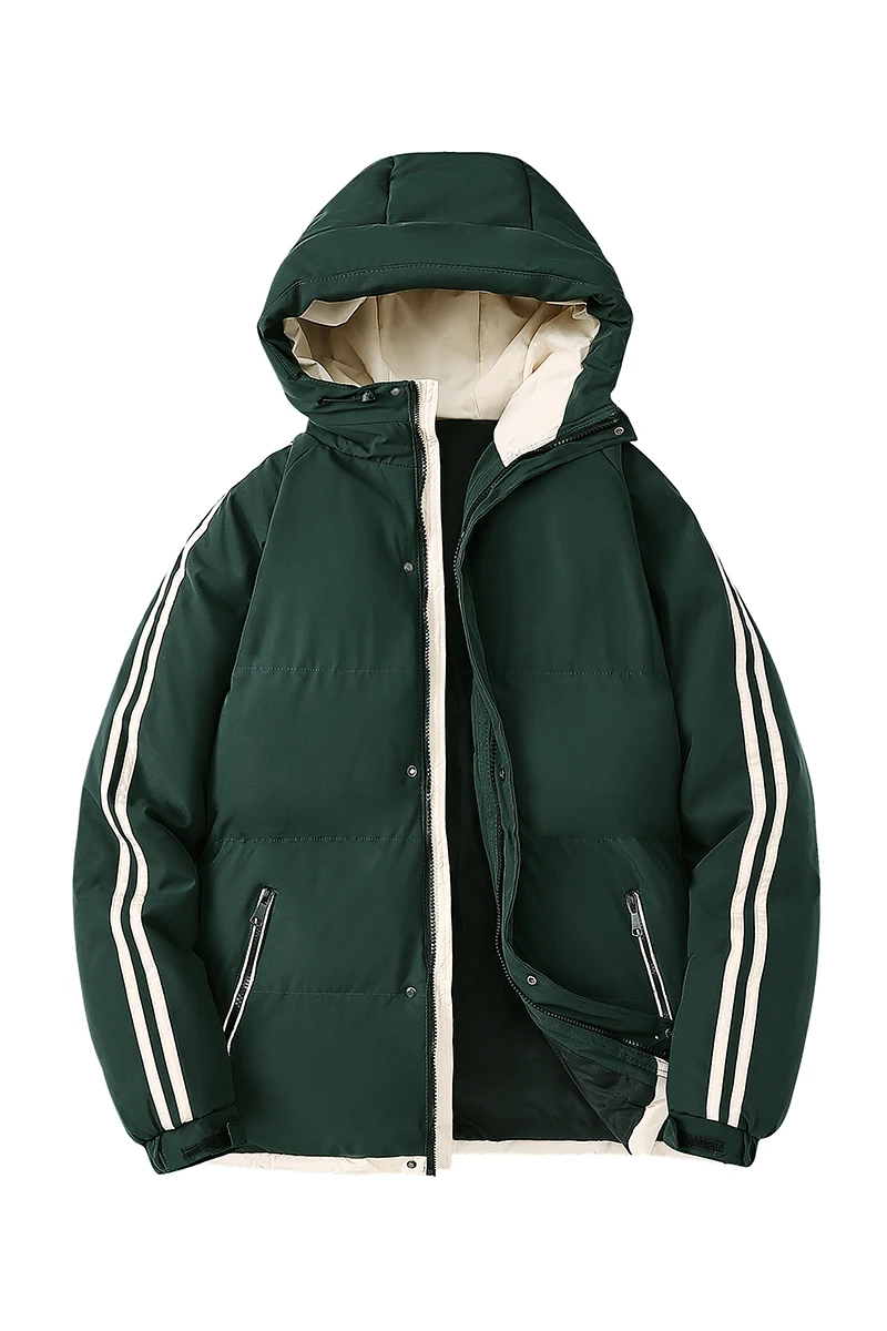 

Бесплатная доставка, мужская зимняя куртка-парка, тяжелое теплое пальто, ветрозащитная термоподкладка со съемным капюшоном для пеших прогулок на открытом воздухе