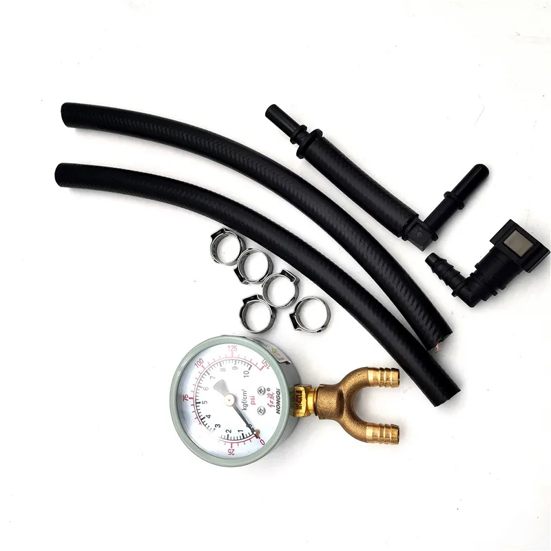 Universal Car Fuel Pressure Tester Gauge Analogue Gasoline MPa Hose Adapter 46cm/18.1inch