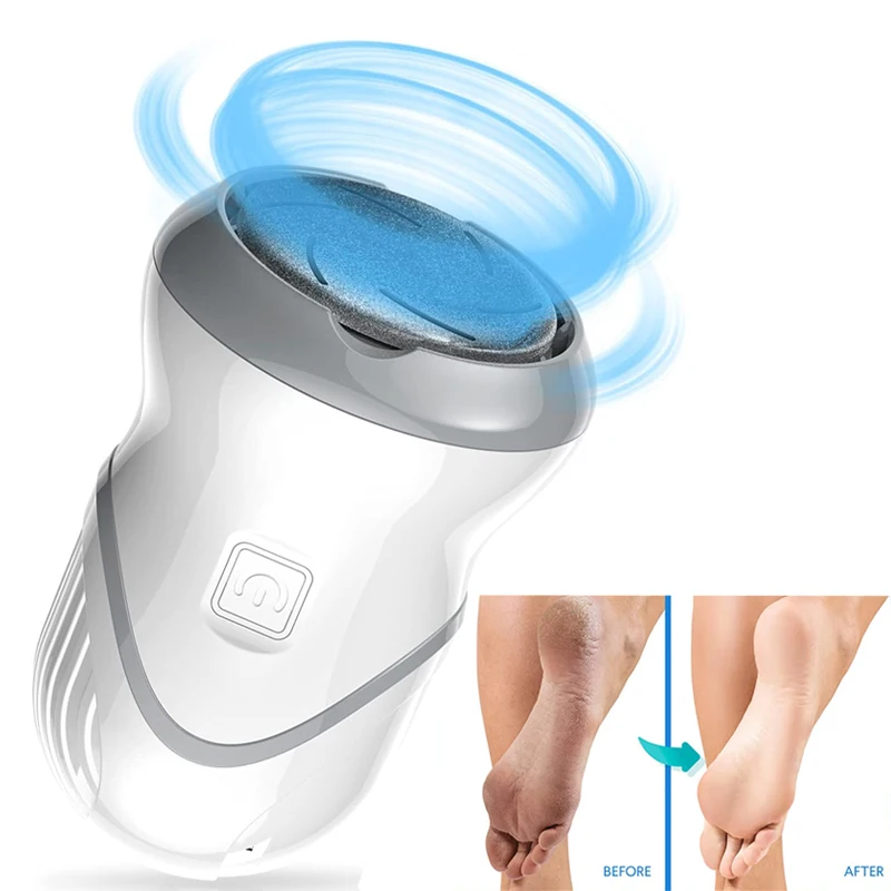 

Plastic USB Rechargeable 2-Speed Adjustable Rotatable Roller Electric Foot File Grinder Pedicure Callus Remover Dry Dead Car
