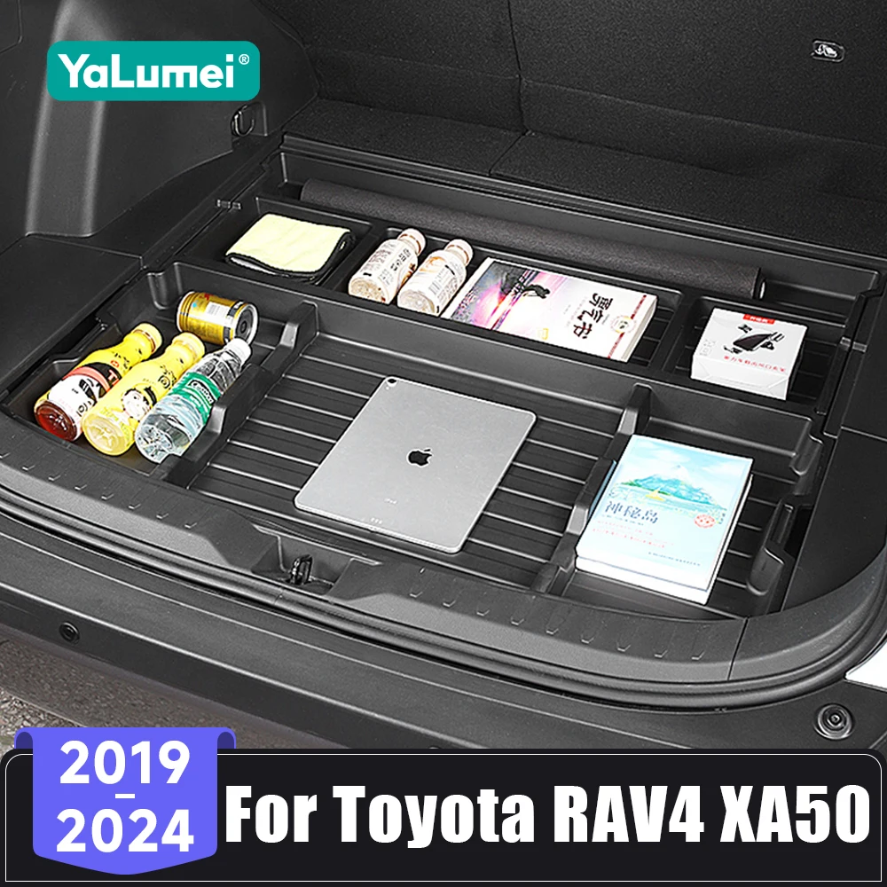 

For Toyota RAV4 XA50 RAV 4 Hybrid 2019 2020 2021 2022 2023 2024 Car Trunk Box Spare Tire Storage Box Cargo Holder Accessories