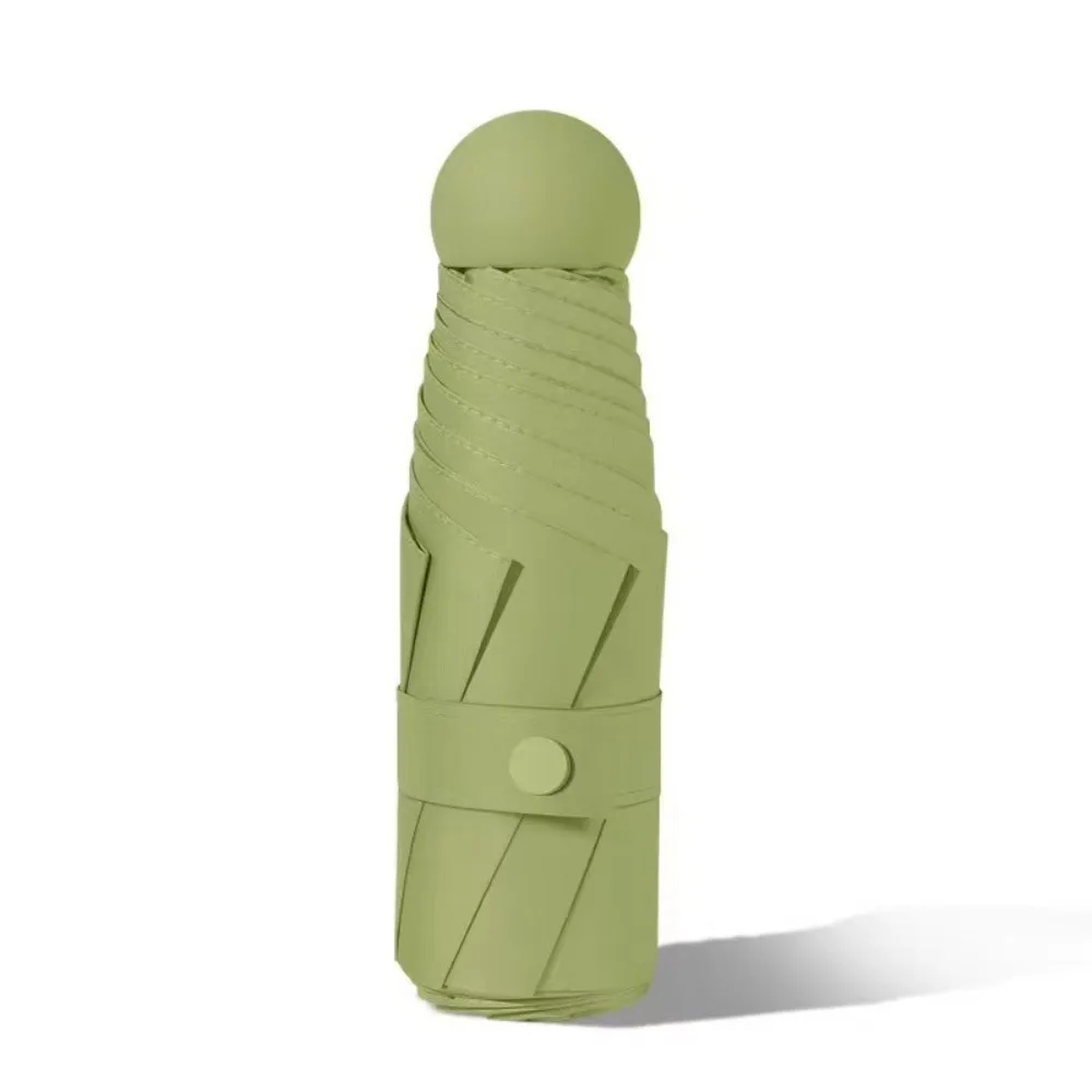 Neue Mini Kapsel Klapp Regenschirm Vinyl Tragbare Sonne Regen Regenschirm UV Sonnenschirm UPF50 + Tasche Sonnenschirm für Outdoor