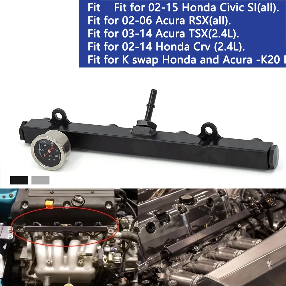 

Высокопроизводительный комплект топливных рельсов для автомобилей Honda Civic, Acura RSX, двигателей K20, K24, серии K, Ind.
